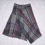 Marks & Spencer Navy Red White Asymmetric Hem Plaid Stripe Midi Skirt 14UK/42EU Image 7