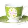 Porcelain Tea Cup Set Floral Birds With Saucers Image 4