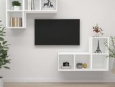 Wall-mounted TV Cabinets 4 pcs White Chipboard
