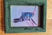 Green velvet photo frame 13 x 18 cm