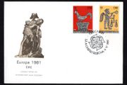 1981 Ireland Europa Folklore Commemorative Stamps Post and Telegraph First Day Cover (FDC) with Cork pictoricial cancel