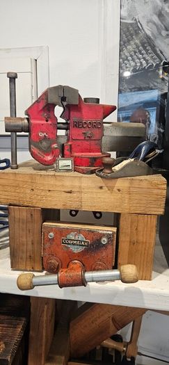 anvil on timber stand