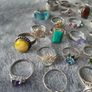 34 solid silver rings,all halmarks Image 2