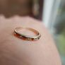 Vintage 9ct gold Garnet & Diamond Eternity Ring 1.0g Image 4