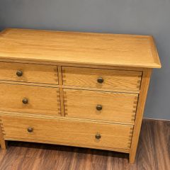 solid oak chest of drawers
