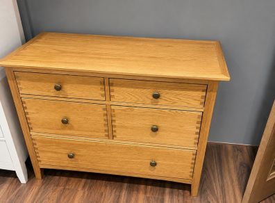 solid oak chest of drawers