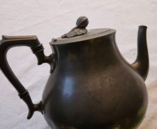 H G Long & Co. Pewter Victorian Teapot