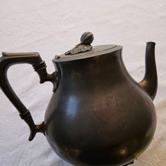 H G Long & Co. Pewter Victorian Teapot