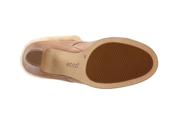 ECCO Jaffna Fur Ankle Boots in Camel for Women size 38