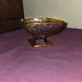 Indiana Glass Amber Footed candy dish Image 3