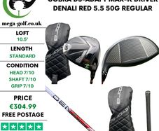 Cobra Ds-Adapt Max-K Driver / 10.5 Degree / Denali Red 5.5 50g Regular