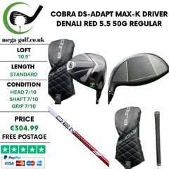 Cobra Ds-Adapt Max-K Driver / 10.5 Degree / Denali Red 5.5 50g Regular