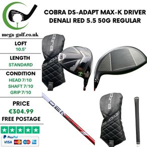 Cobra Ds-Adapt Max-K Driver / 10.5 Degree / Denali Red 5.5 50g Regular