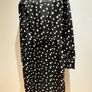 NASTY GAL - black silk dress with small flowers and vintage buttons Image 2