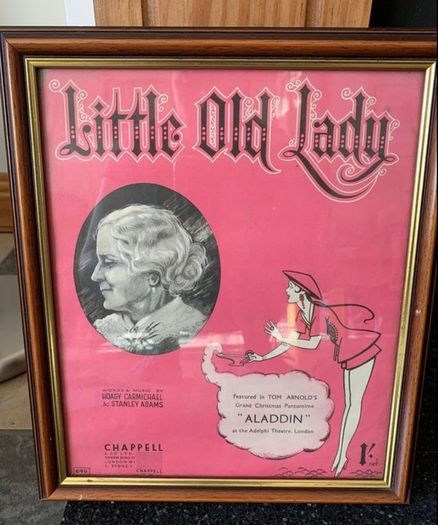 Framed sheet music Little Old Lady