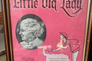 Framed sheet music Little Old Lady