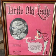 Framed sheet music Little Old Lady