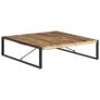 Coffee Table 140x140x40 cm Rough Mango Wood Image 5