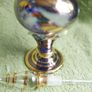 Vintage Blue Handblown Glass Perfume Massage Oil Bottle Image 7