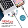 1M/2M/3M USB Cable For iPhone 7 8 12 13 X 11 Pro Long Charger Charging Fast Lead 1m 2m 3M Image 8