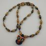 Vintage Venetian Style tiny Dotted & Old Face Glass Beads Necklace Image 9