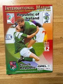 Republic of Ireland v Czech Republic Official Souvenir Programme Sunday 5th June 1994