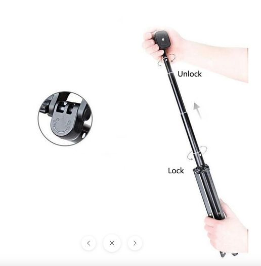 2in1 Portable Mini Cellphone Selfie Stick Tabletop Tripod With Remote Controller
