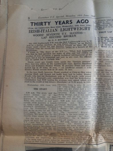 Old News Paper, TT Special