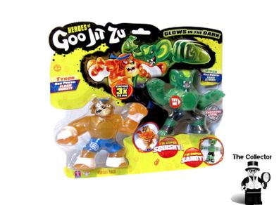 Heroes of Goo Jit Zu 2 Pack Action Figures Battle Pack Tygor vs Viper Figure Brand New Sealed Rare Hard To Find
