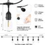 150FT S14 Outdoor String Lights Garden Lights Mains Powered Waterproof IP65 with 45+5 Plastic LED Bulbs, Warm White 2700K, Festoon Lights Outdoor for Outside Backyard Balcony Party Wedding (FREE POSTAGE) Image 7