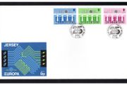 1984 Jersey Europa (CEPT 125th Anniversary Logo) Commemorative Stamps First Day Cover (FDC)