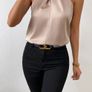 Satin Halter Neck Blouse Image 3