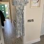 Women's Summer Dress- Cream with blue pattern Image 8