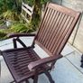 Teak garden table & chairs Image 4