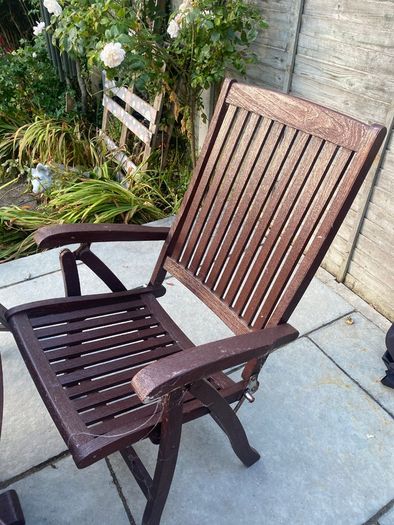 Teak garden table & chairs
