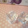 4 Small Glass Candle Cubes Image 4