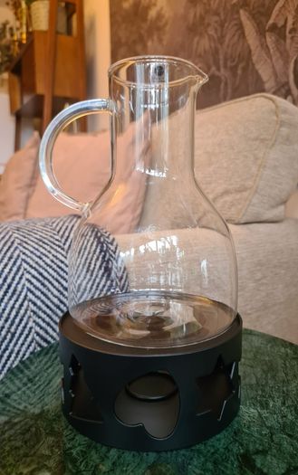Sagaform Mulled Wine Jug Carafe with Warmer, Scandinavian motifs