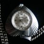 Vintage Sutton Wind Up Swiss Pendant Pocket Watch Silver Tone Heart Shaped (works well) Image 4