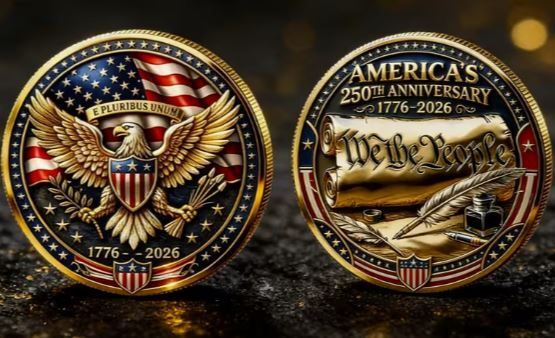 Commemorative Coin 250Th Anniversary USA Independence Day, New.