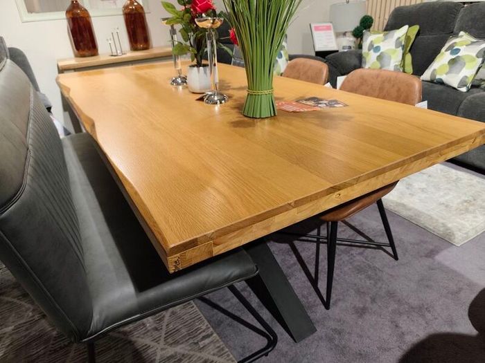210cm Oak Live Edge Dining Table Ex Display