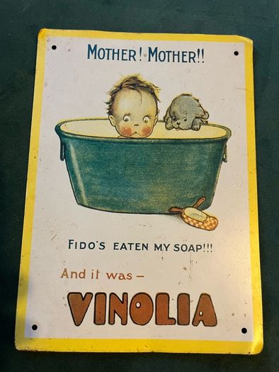Vintage Vinolia Soap sign