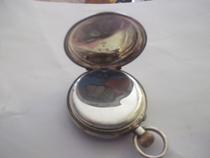a antique open face solid silver pocket watch
