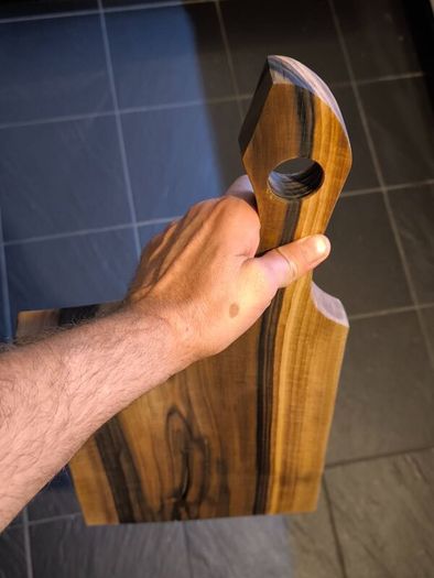 2x XL European Walnut Board 65cm - Solid One Piec