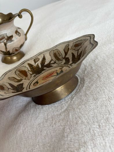 Metal Gold Decor Jug and Bowl
