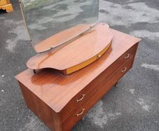 Mid Century Vanity Dresser with Mirror