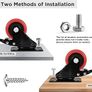 Caster Wheels, Heavy Duty 50mm Casters Set of 4, Locking Swivel Casters Wheels for Cart, Furniture and Workbench, Red Image 3