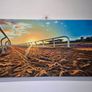 Curragh RaceCours Track at Sunset | oil painting | framed Image 3