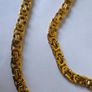 24K Solid Yellow Gold Round Bracelet and chain Image 3