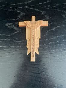 Vintage elder wood small cross