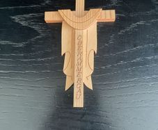 Vintage elder wood small cross